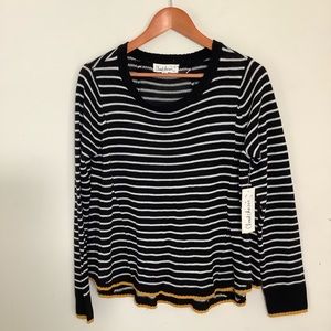 CLOUD CHASER Knit‎ Striped Sweater Size Large NWT